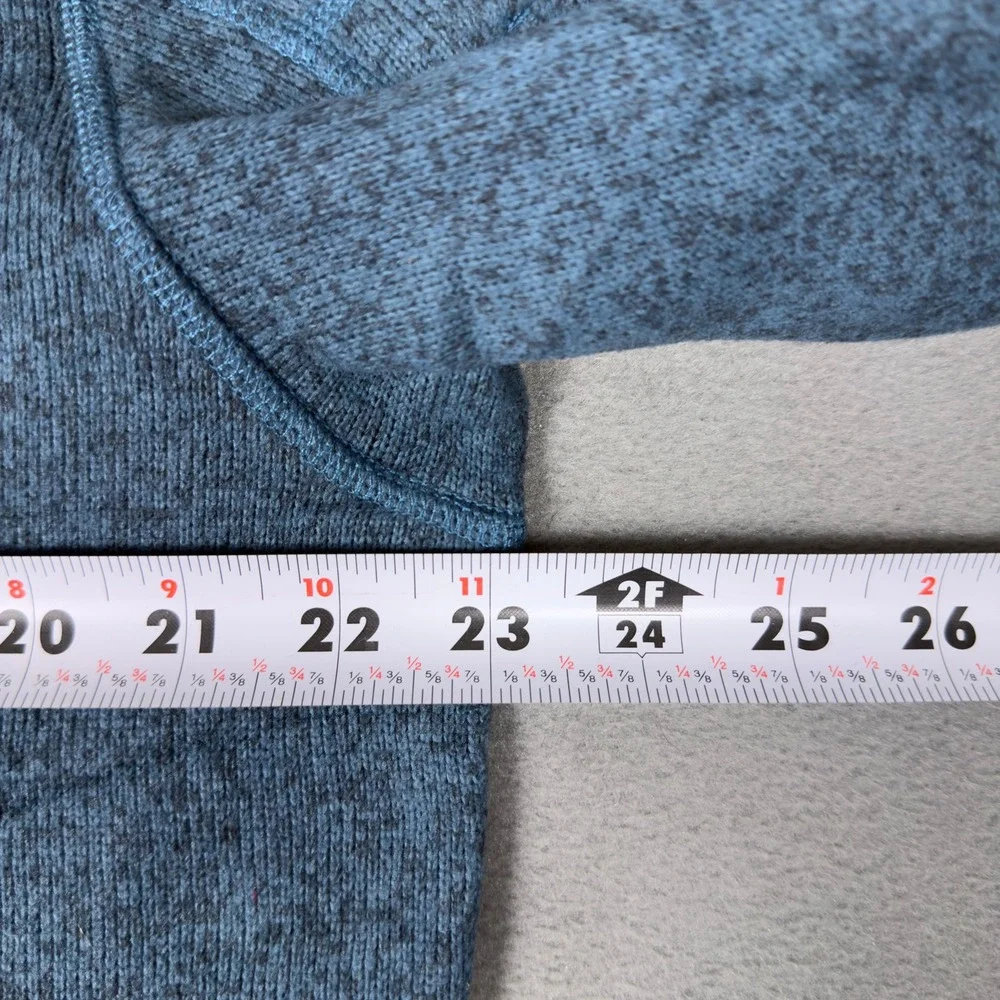 North Face Gordon Lyons Quarter Zip Sweater Fleece Pullover Mens L Blue Heather